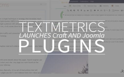 Textmetrics launches Craft and Joomla plugins