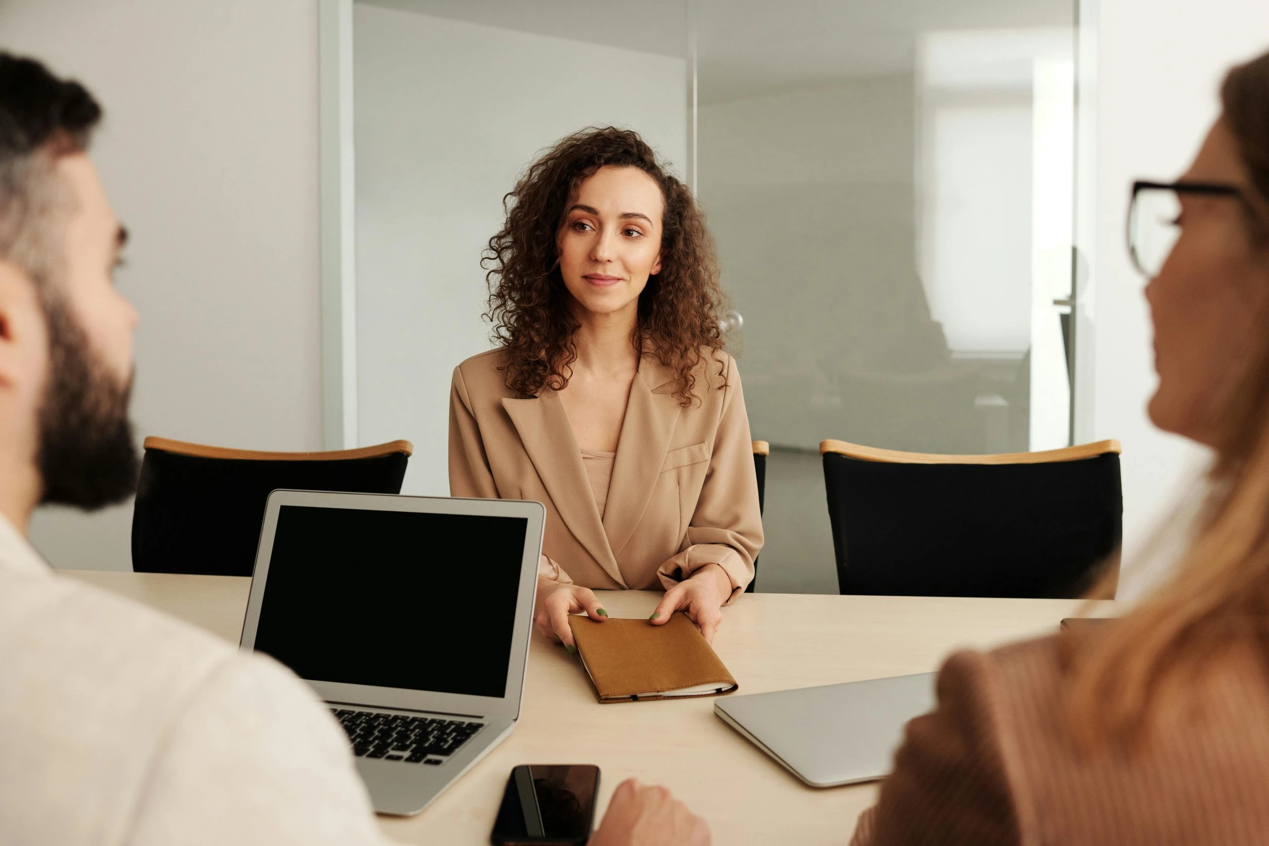 Woman in job interview