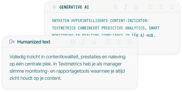 Textmetrics AI vermenselijken tekst