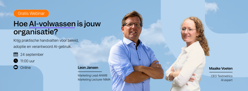 Webinar: Hoe AI-volwassen is jou w organisatie?
